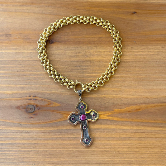 Choker catena con croce