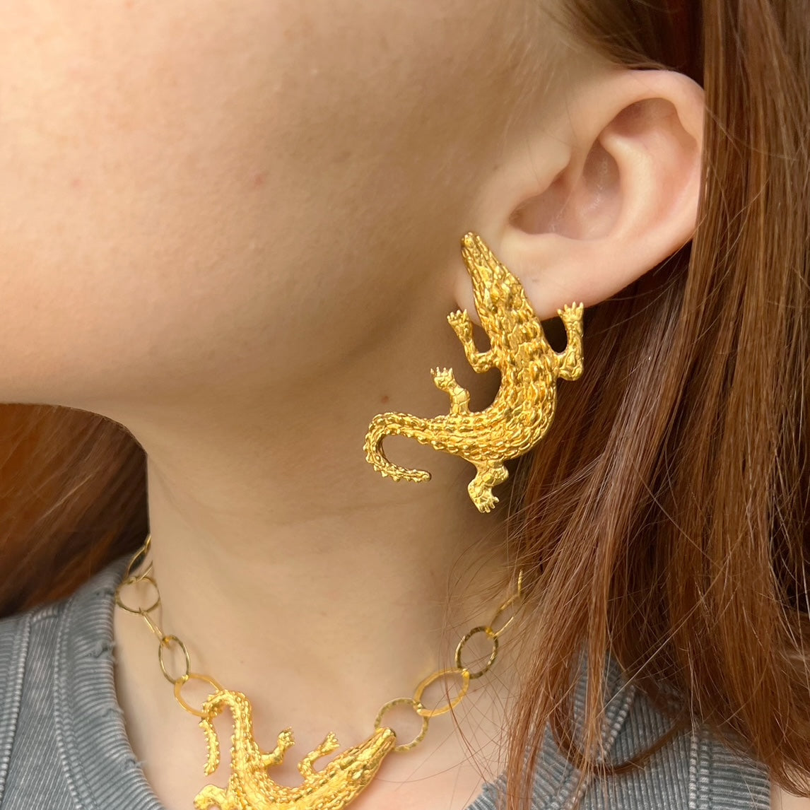 Crocodile Earrings